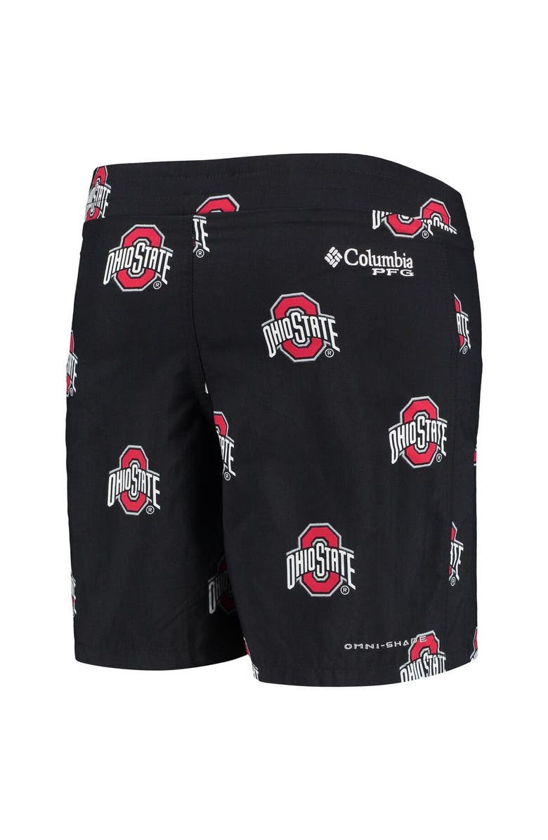 Columbia Youth Columbia Black Ohio State Buckeyes Backcast Printed Omni-Shade Shorts, Alternate, color, Black