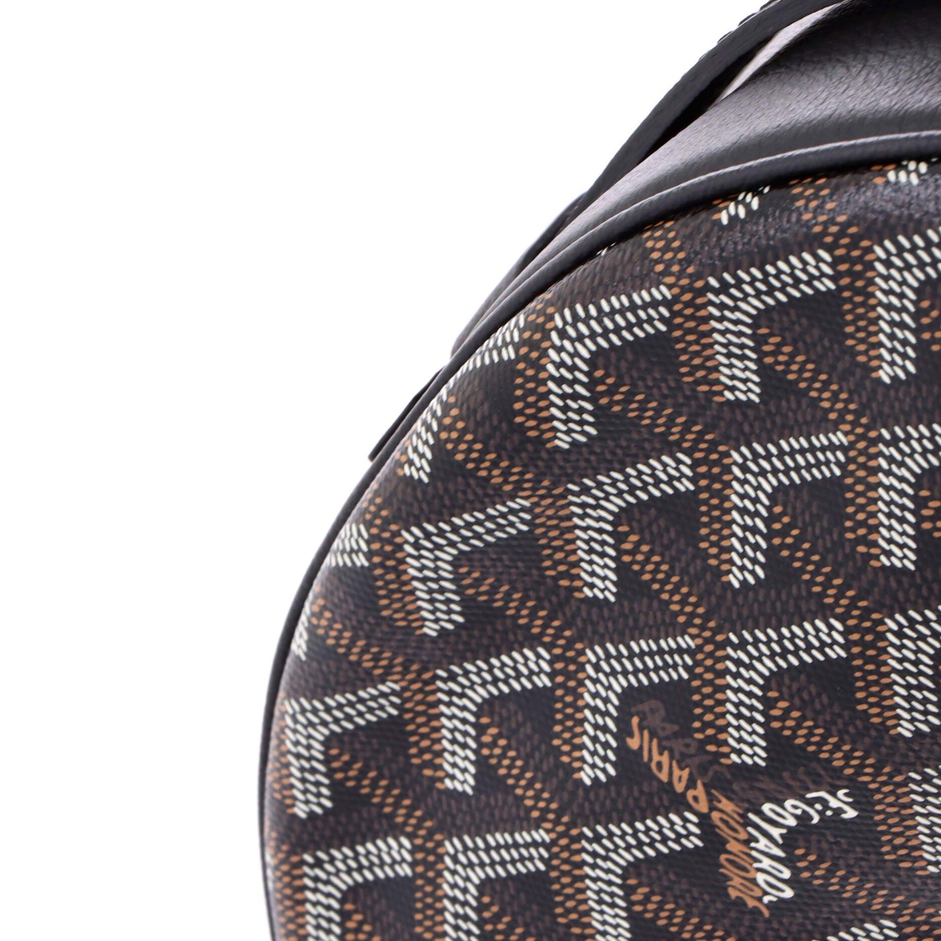 Hirondelle Shoulder Bag Coated Canvas and Leather, Alternate, color, Black