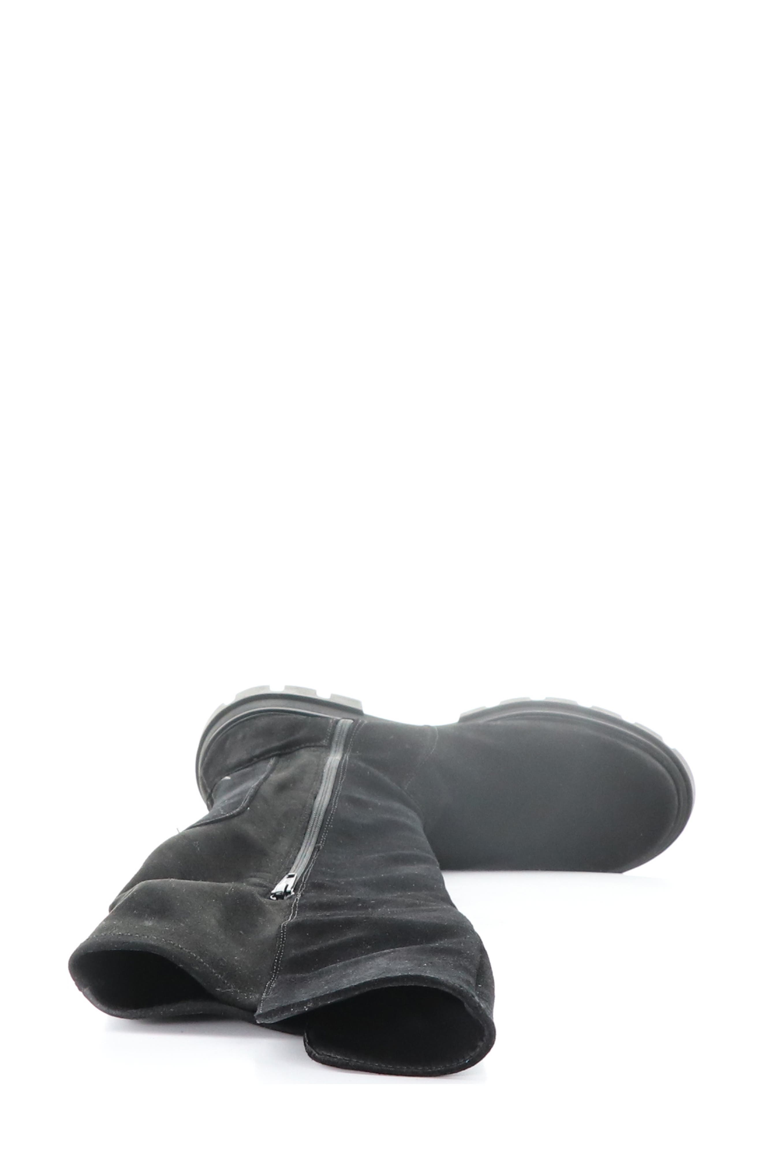 Bos. & Co. Fifth Waterproof Knee High Boot, Alternate, color, Black Suede/ Stretch