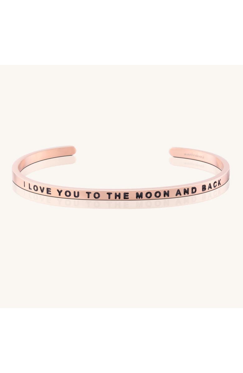 Mantra To The Moon And Back bracelet, Main, color, Rose Gold