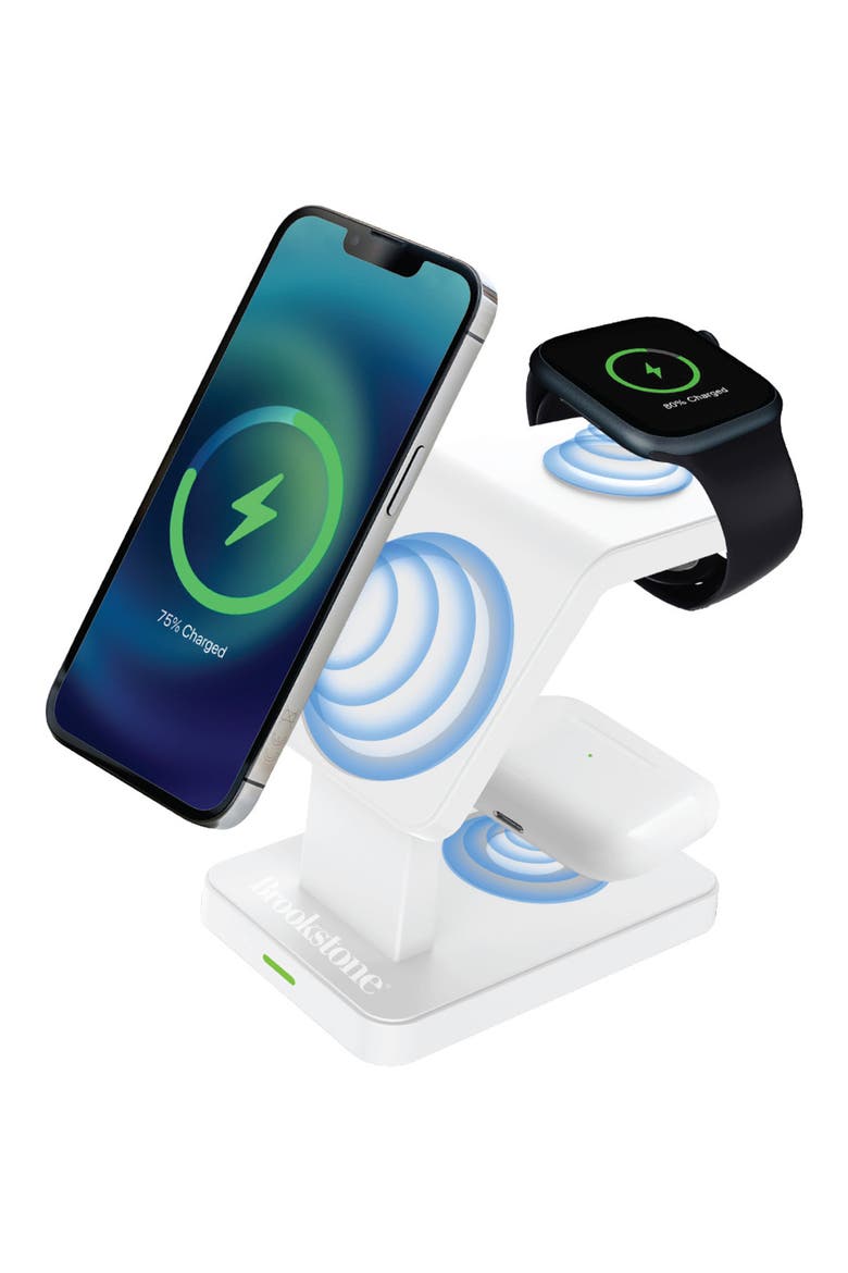 3-in-1 MagSafe Wireless Charging Stand, Alternate, color, WHITE