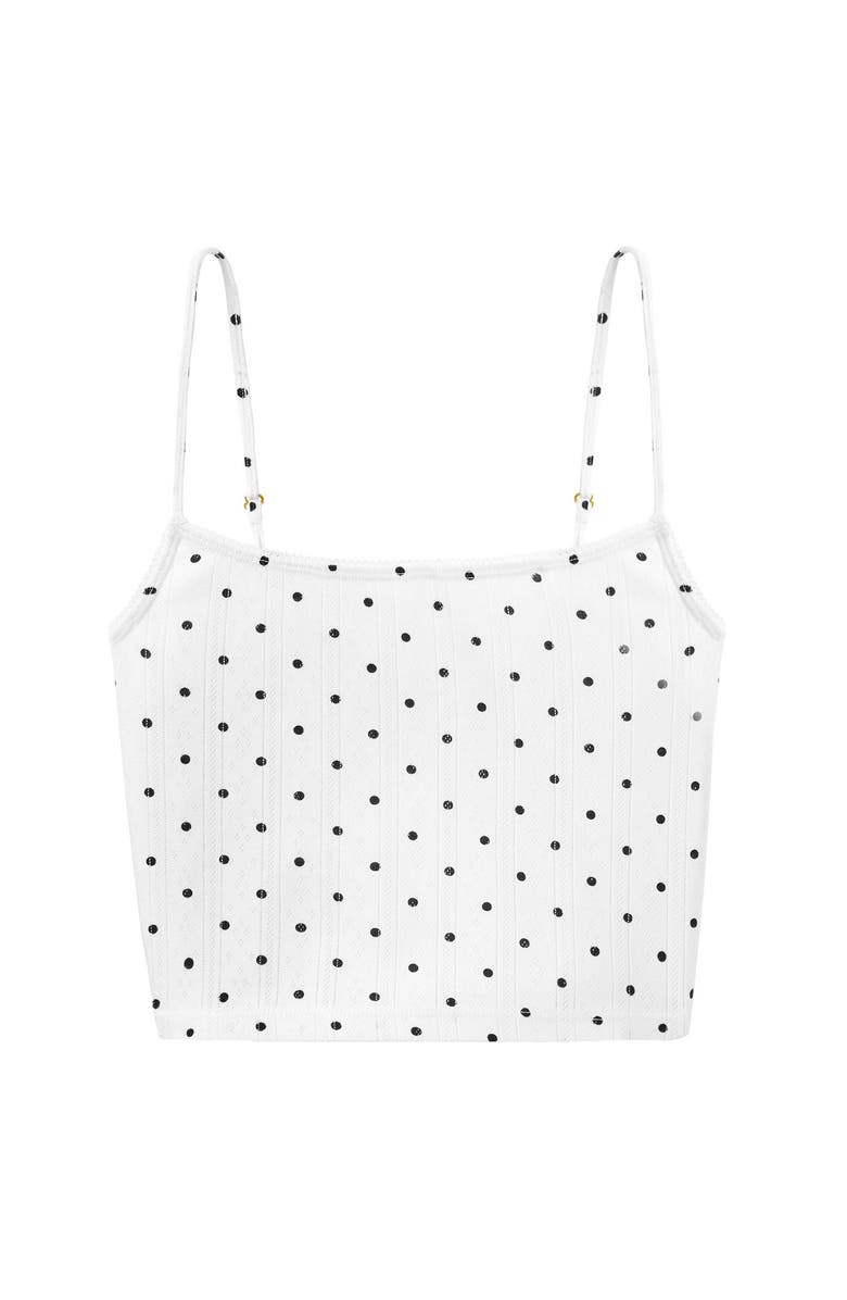 CUUP The Tank- Pointelle, Alternate, color, Salt Polka Dot