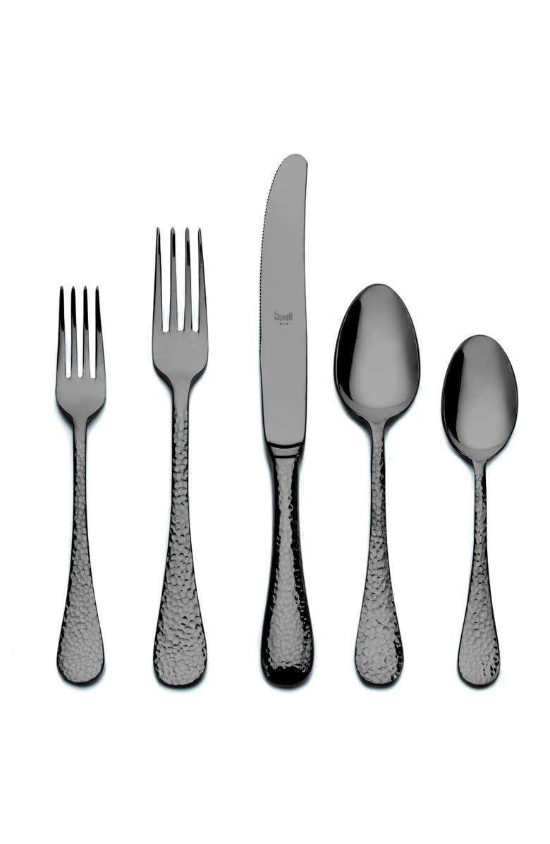 Mepra Epoque Flatware Set - 5 Pieces, Main, color, Black Gold