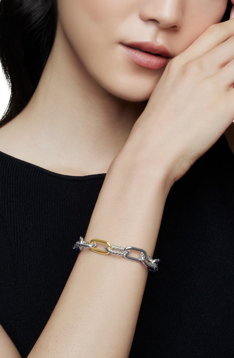 David Yurman DY Madison Chain in Silver with 18K Gold Bracelet, 11mm, Alternate, color, Gold/ Silver