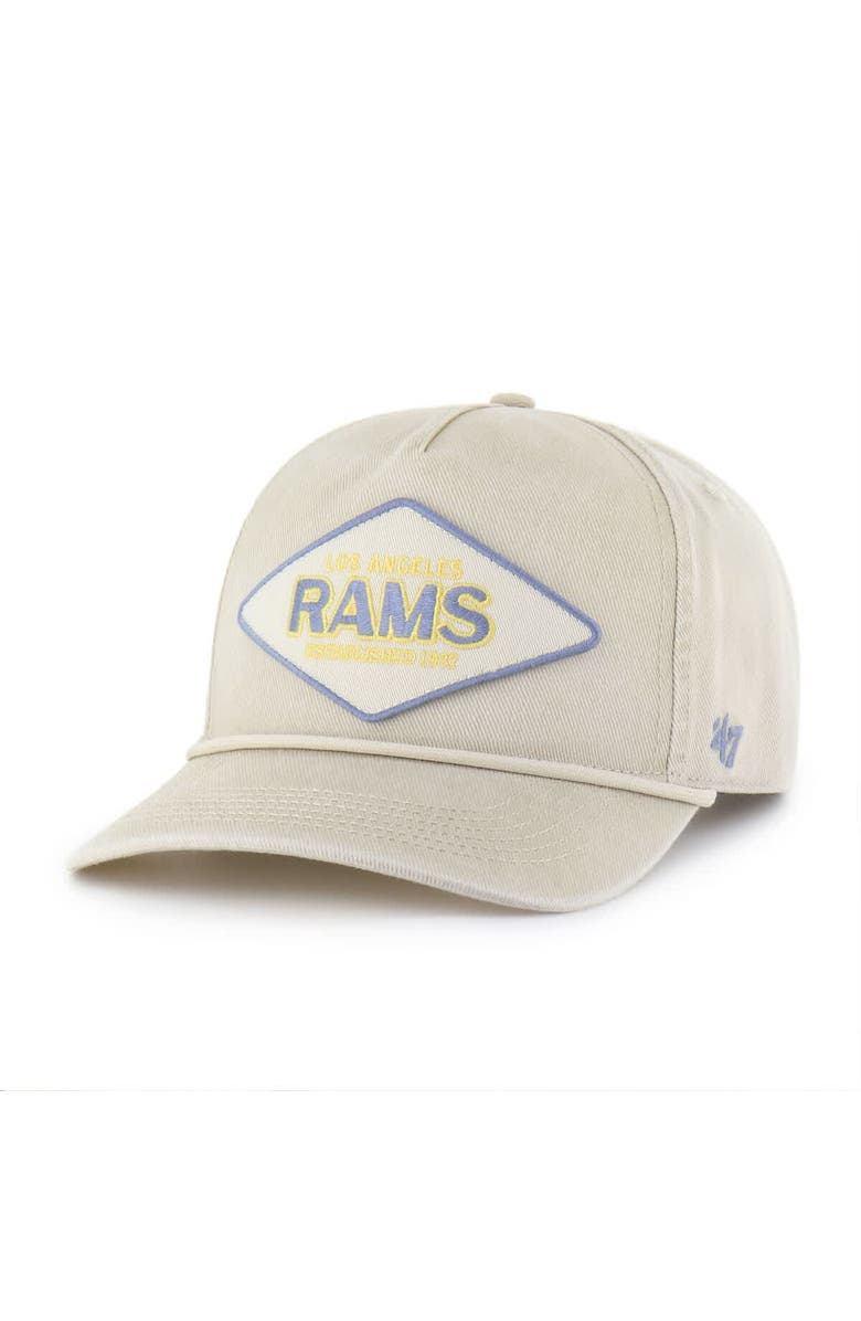 '47 Men's '47 Khaki Los Angeles Rams Cairn Hitch Adjustable Hat, Alternate, color, 