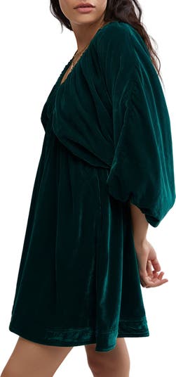 Portia Velvet Babydoll Minidress