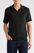 TOM BAINE Johnny Collar Knit Polo Sweater