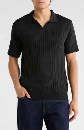 TOM BAINE Johnny Collar Knit Polo Sweater