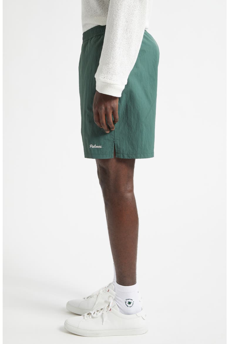 Chain Stitch Logo Tennis Shorts, Alternate, color, DARK GREEN