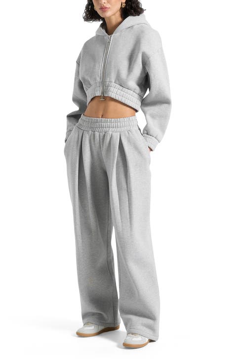 Fanny Straight Leg Box Pleat Joggers