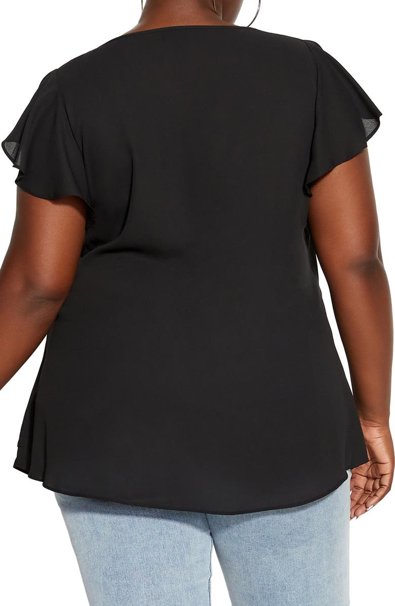 City Chic Fling Half Zip Top, Alternate, color,