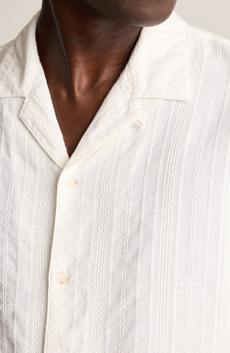 Bonobos Resort Riviera Braided Stripe Cotton Camp Shirt, Alternate, color, 