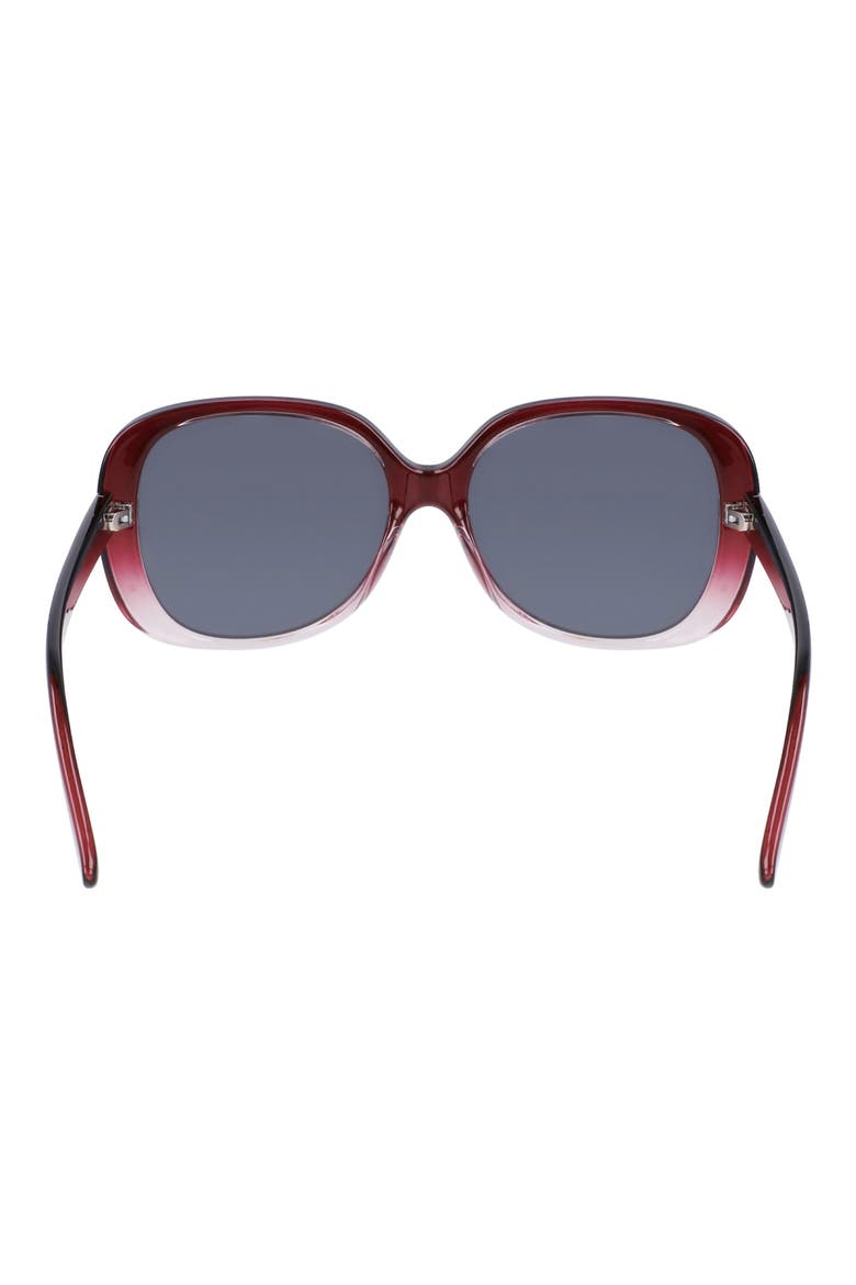 58mm Polarized Round Sunglasses, Alternate, color, RED