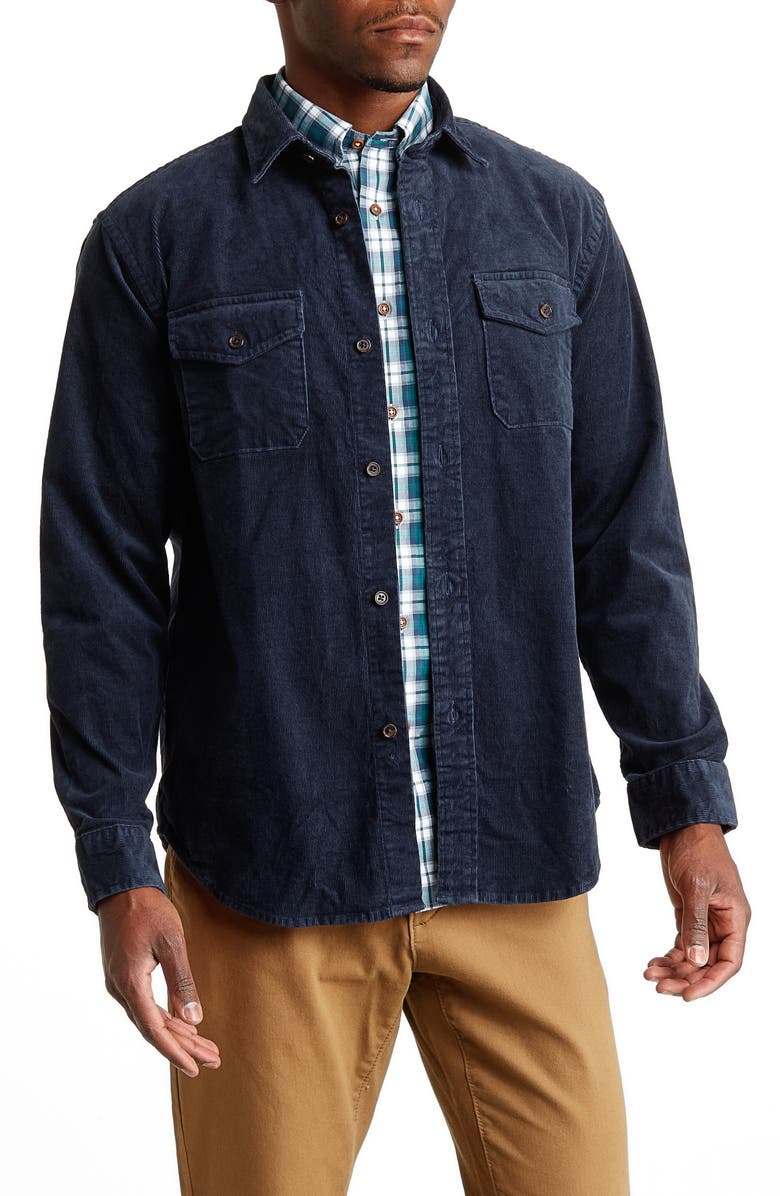 Brooks Brothers Sport Fit Corduroy Shirt Jacket, Main, color, 