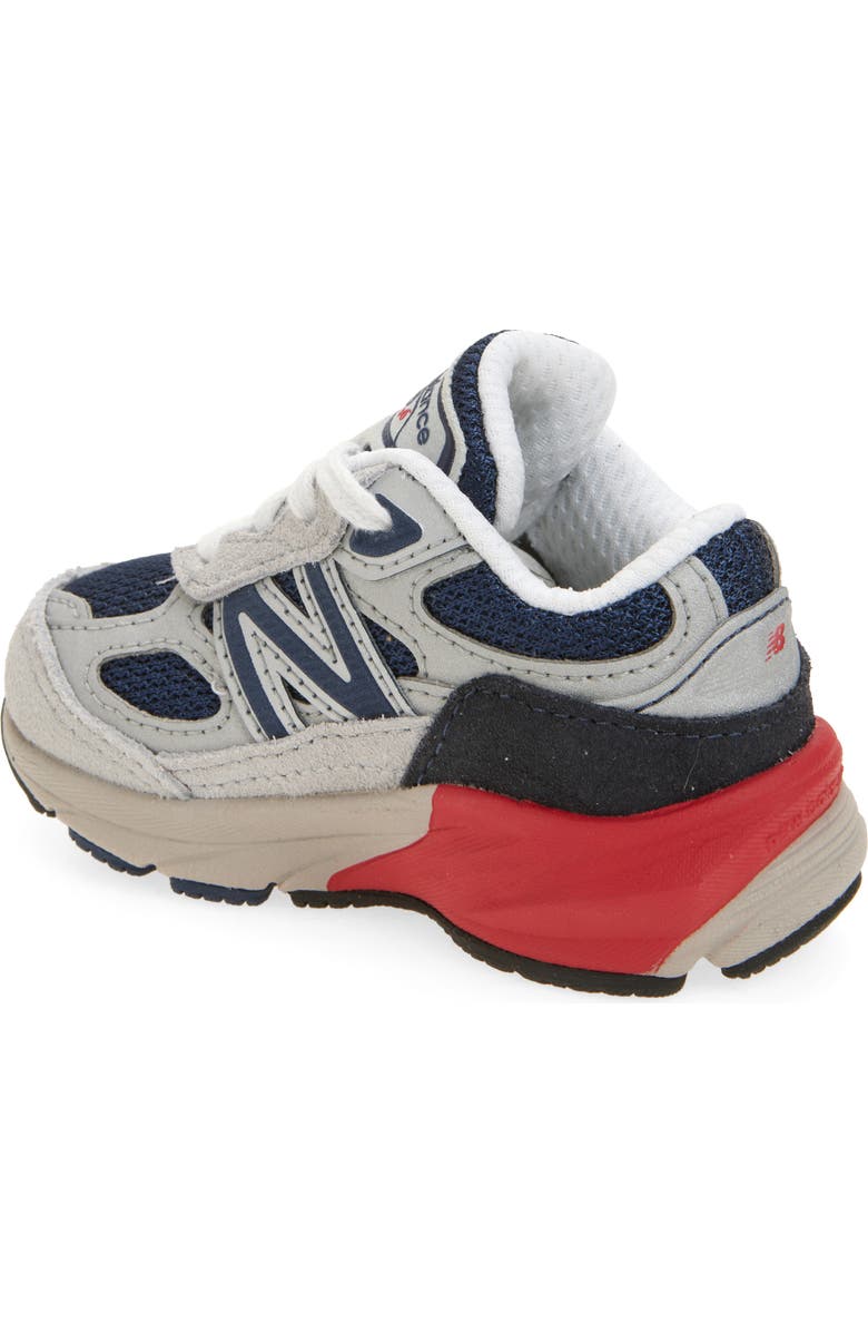 New Balance Kids' 990v6 Sneaker, Alternate, color, Grey Matter/ Team Red