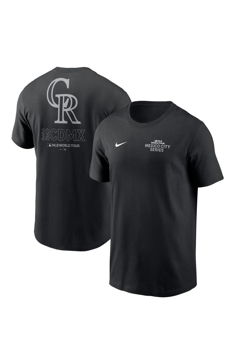 Nike Men's Nike Black Colorado Rockies 2024 MLB World Tour Mexico City Series T-Shirt, Alternate, color, Black