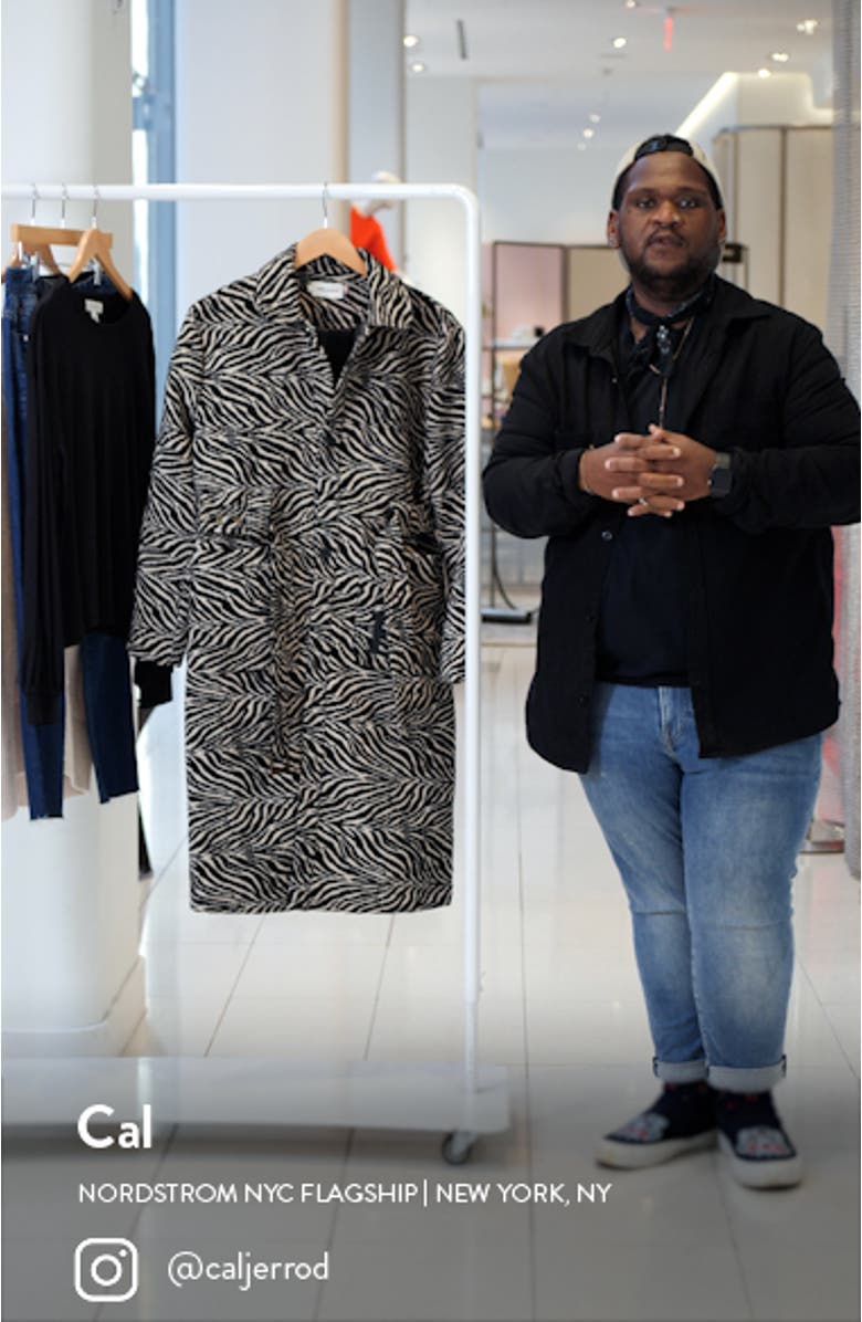 Zebra Print Trench Coat, sales video thumbnail
