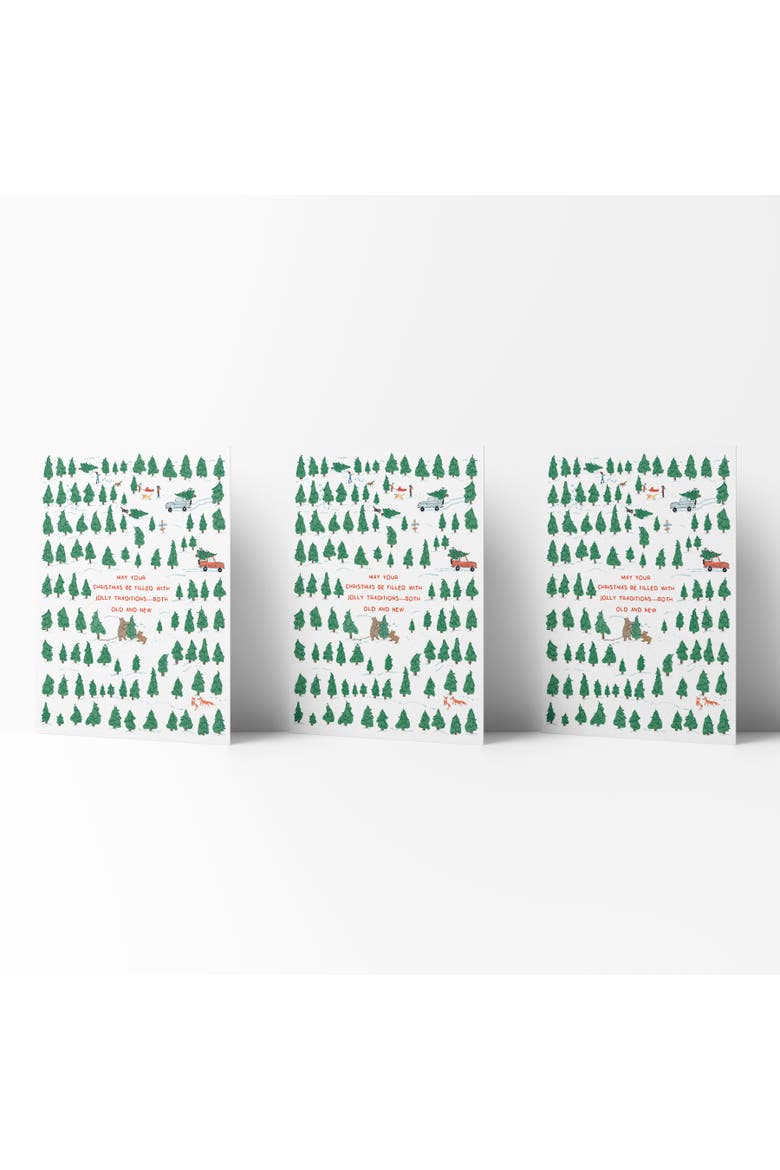Holiday Winter Card Pack (3ct) Jolly Traditions, Main, color, Multi-Pack