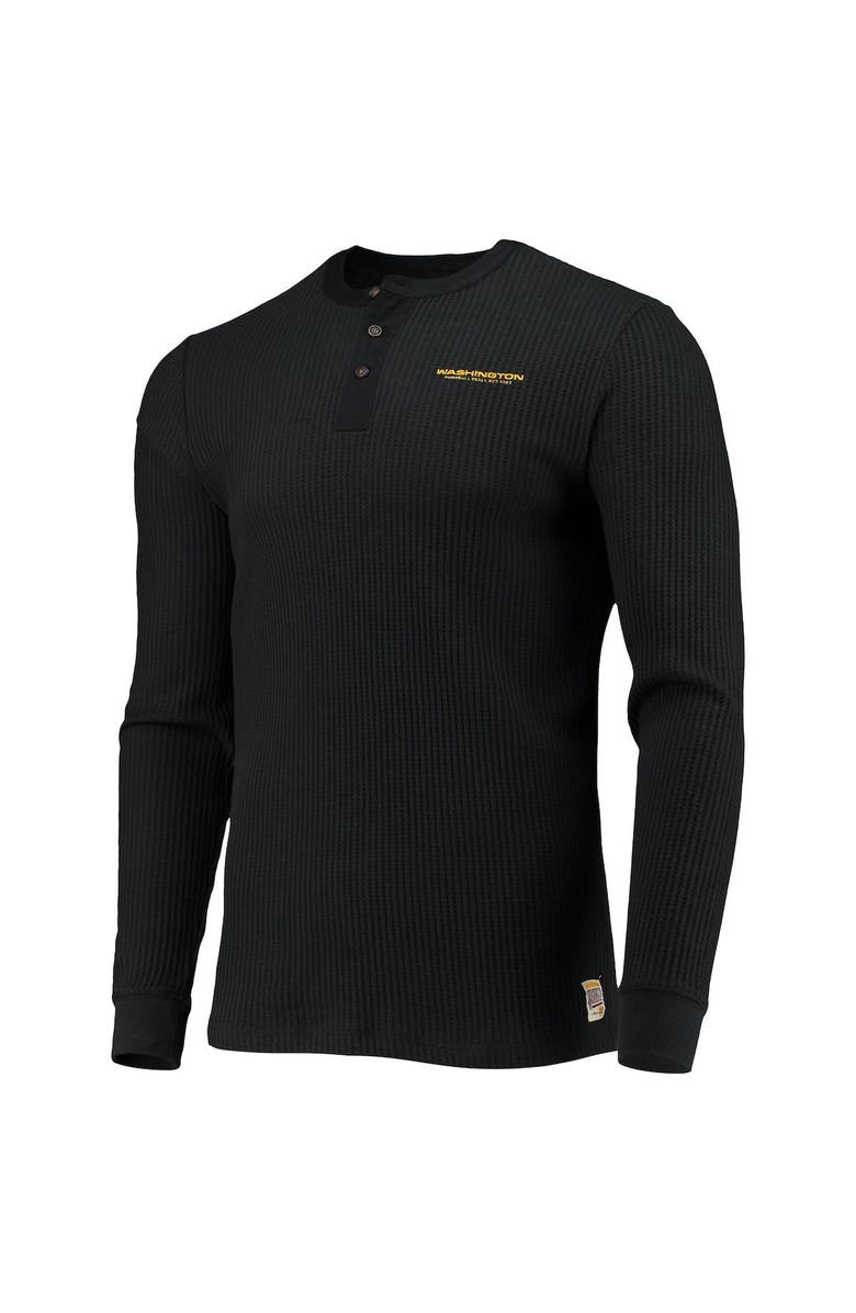 Junk Food Men's Junk Food Black Washington Football Team Thermal Henley Long Sleeve T-Shirt, Alternate, color,