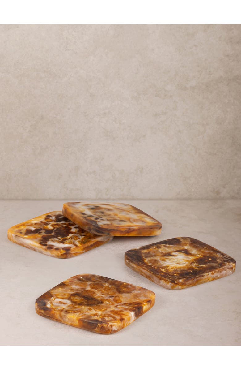 GAURI KOHLI Kampai Coasters, Set of 4, Alternate, color,