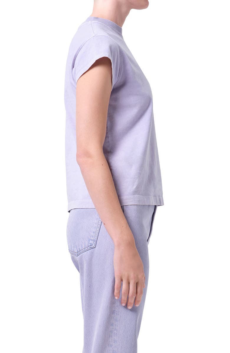 AGOLDE Long Line Bryce Cap Sleeve T-Shirt, Alternate, color, Acid Lilac Lilac