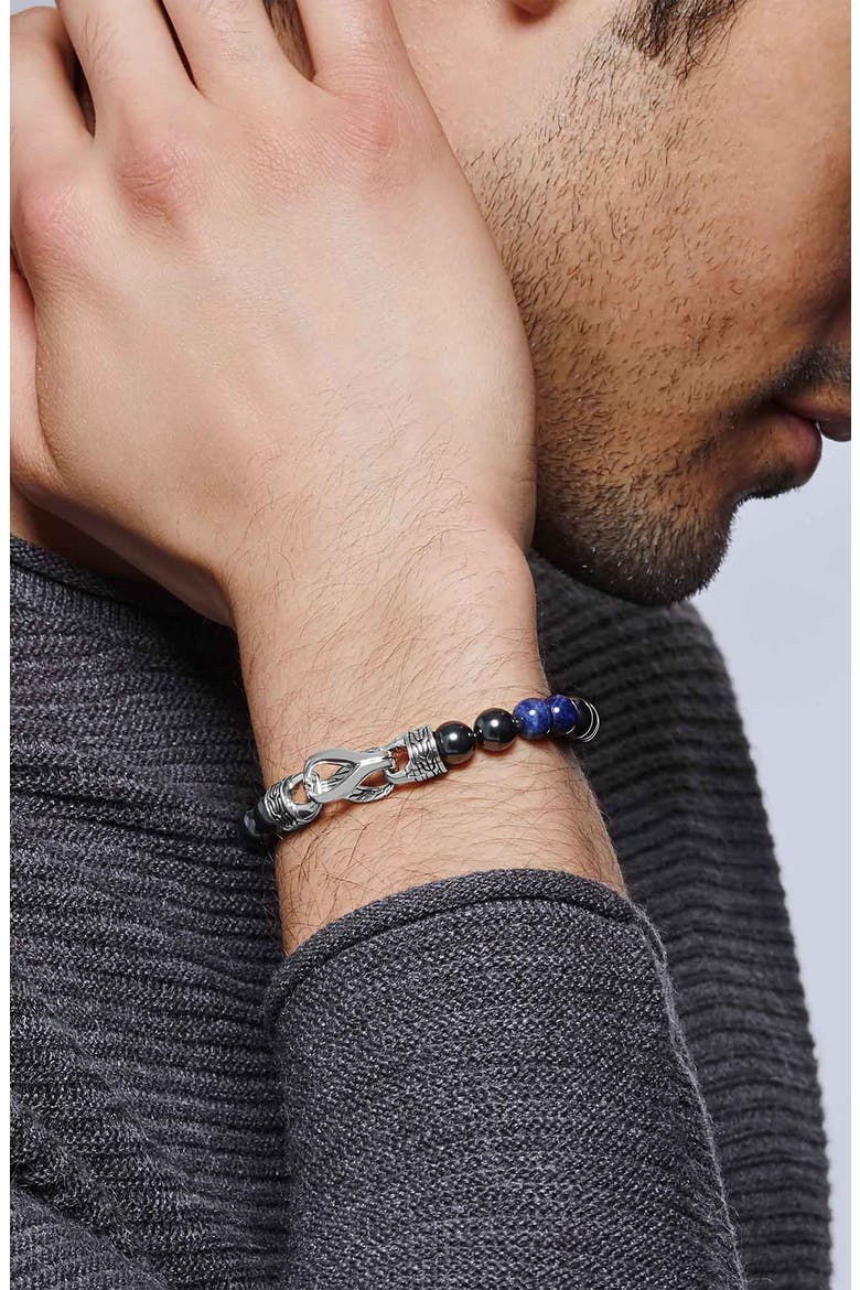 Men's Asli Beaded Bracelet , Alternate, color, SILVER