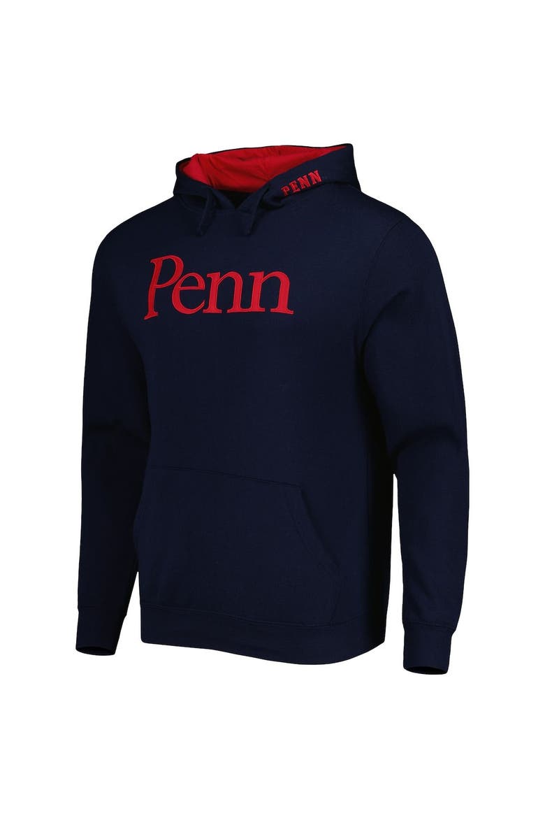 Men's Colosseum Navy Pennsylvania Quakers Team Arch and Logo Pullover Hoodie, Alternate, color, Navy