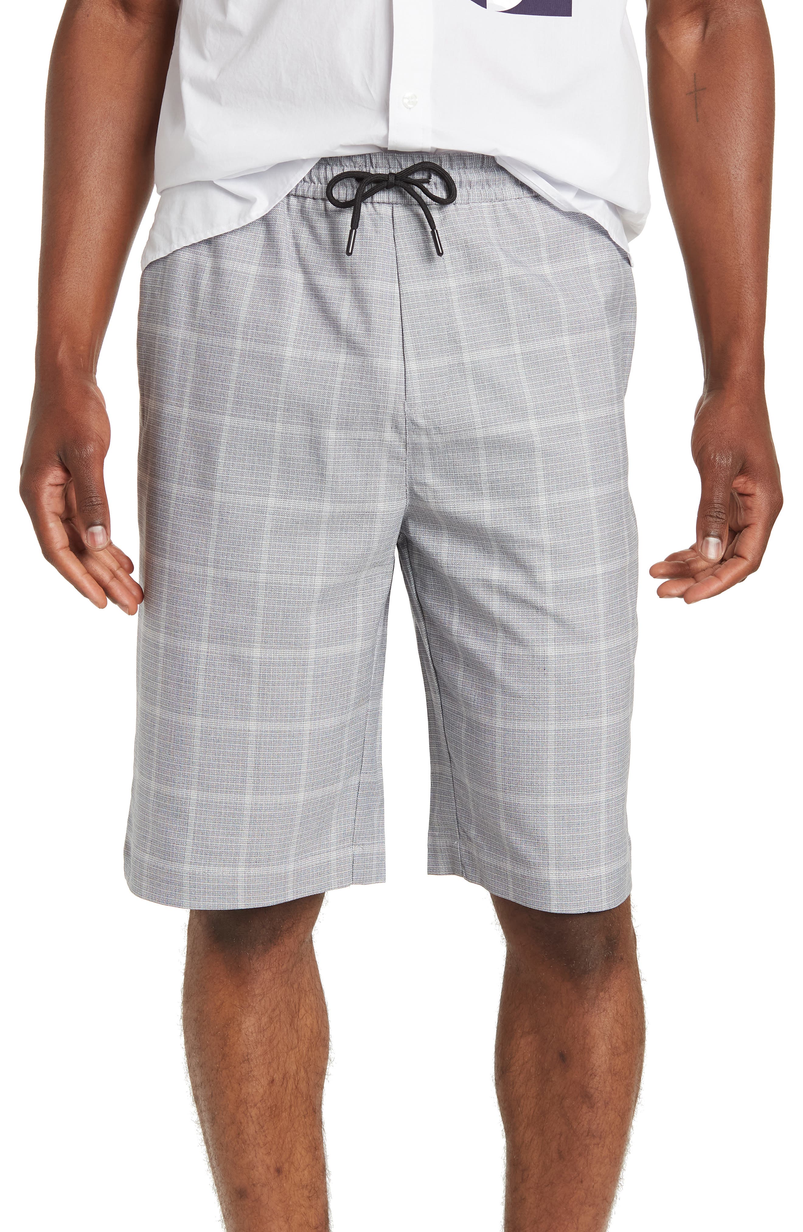Topman Check Longline Shorts (Men) | Nordstromrack