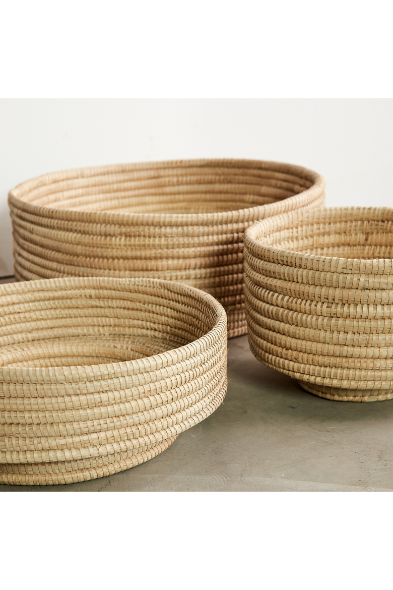 Natural Woven Dengu Basket, Alternate, color, Natural