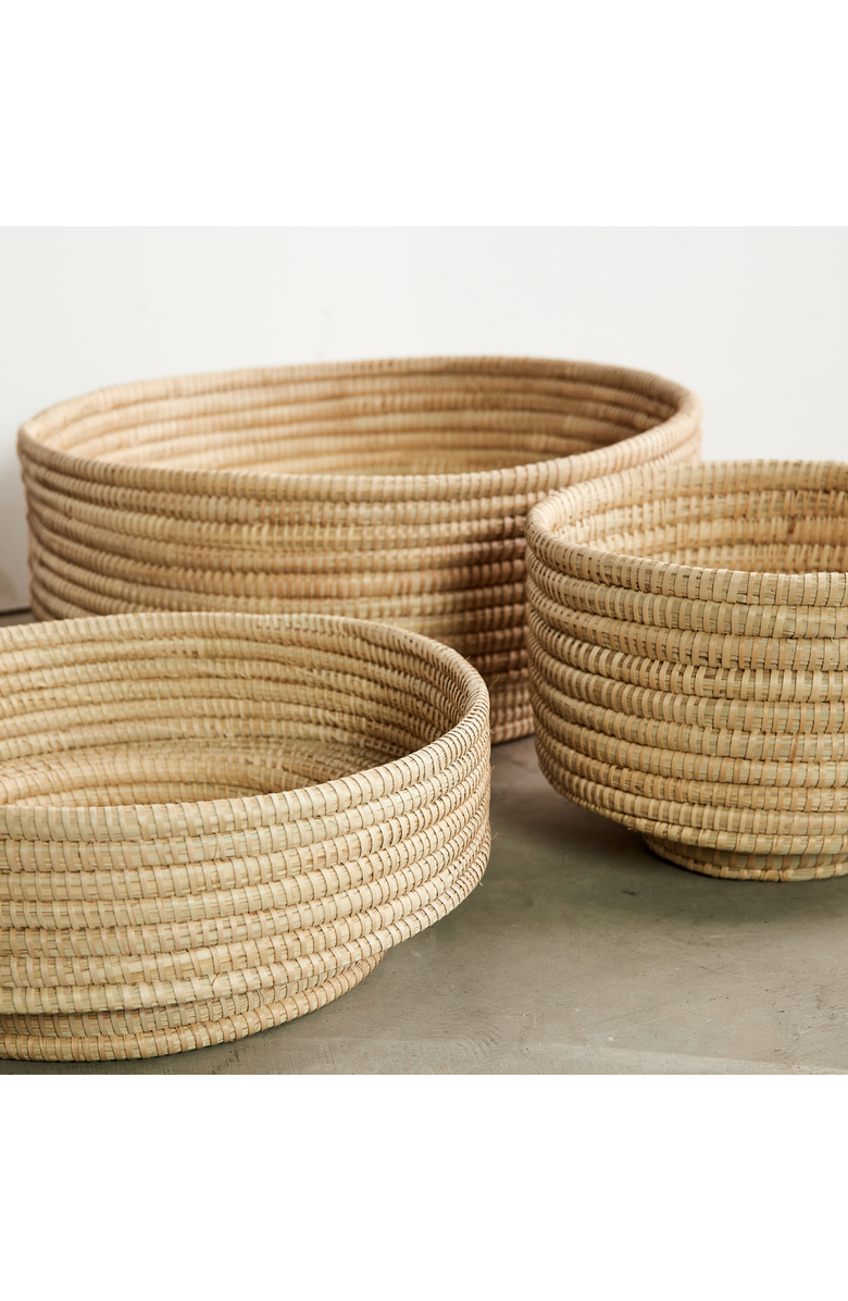 kanju Interiors Natural Woven Dengu Basket, Alternate, color, Natural - Small