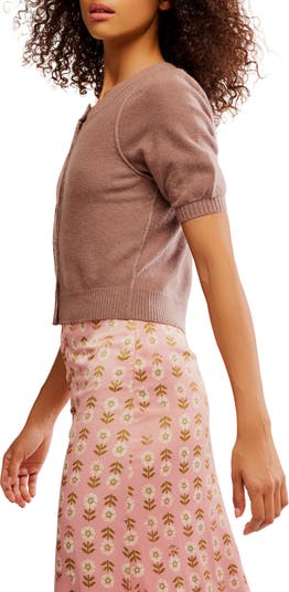 Isla Elbow Sleeve Wool & Cashmere Blend Cardigan