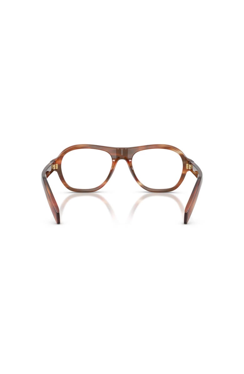 Prada 54mm Rectangle optical glasses, Alternate, color, Brown
