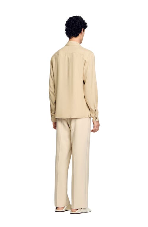 Sandro Floaty Shirt In Sand.