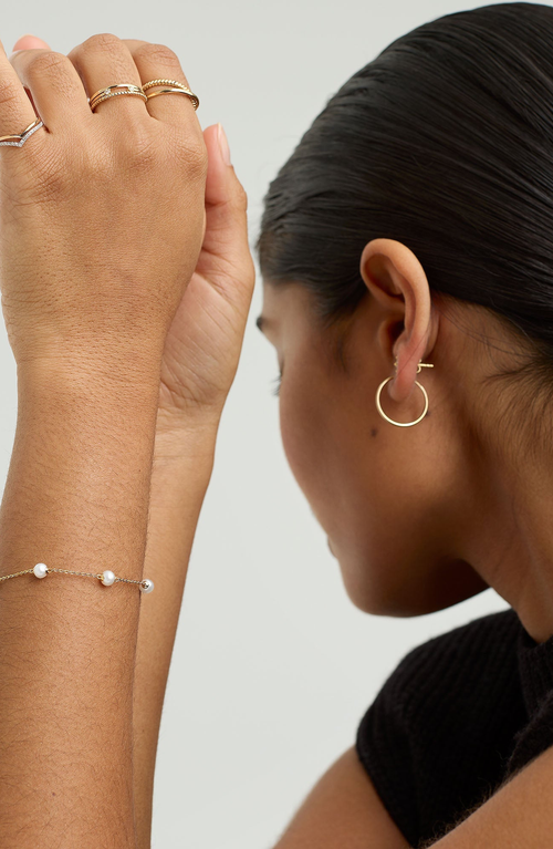 Mejuri Mini Satellite Bracelet In Brown