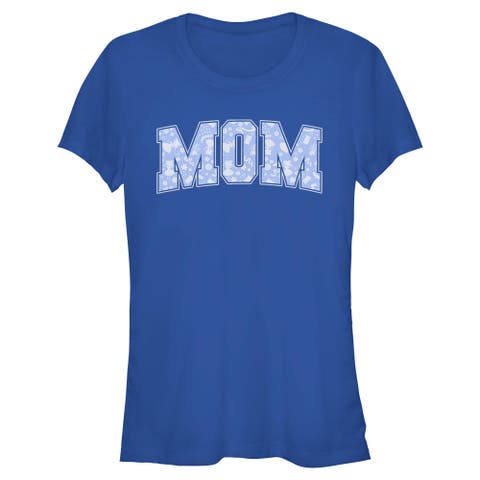 Junior's Disney Mom Collegiate Pattern  Graphic T-Shirt