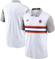 Nike Men's Nike White/Gray Clemson Tigers Athletic Prep Legacy Logo Vapor Performance Polo