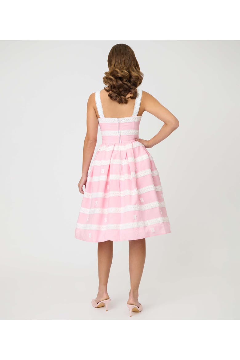 1960s Swing Sundress, Alternate, color, Pink w/ White Stripe
