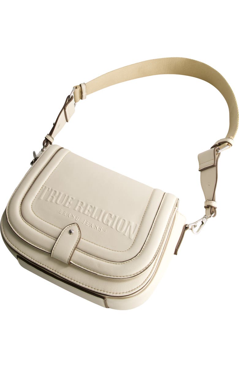 True Religion Bombe Saddle Crossbody Bag, Alternate, color, Cream