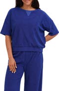 CYRUS Terry V-Insert Short Sleeve Top