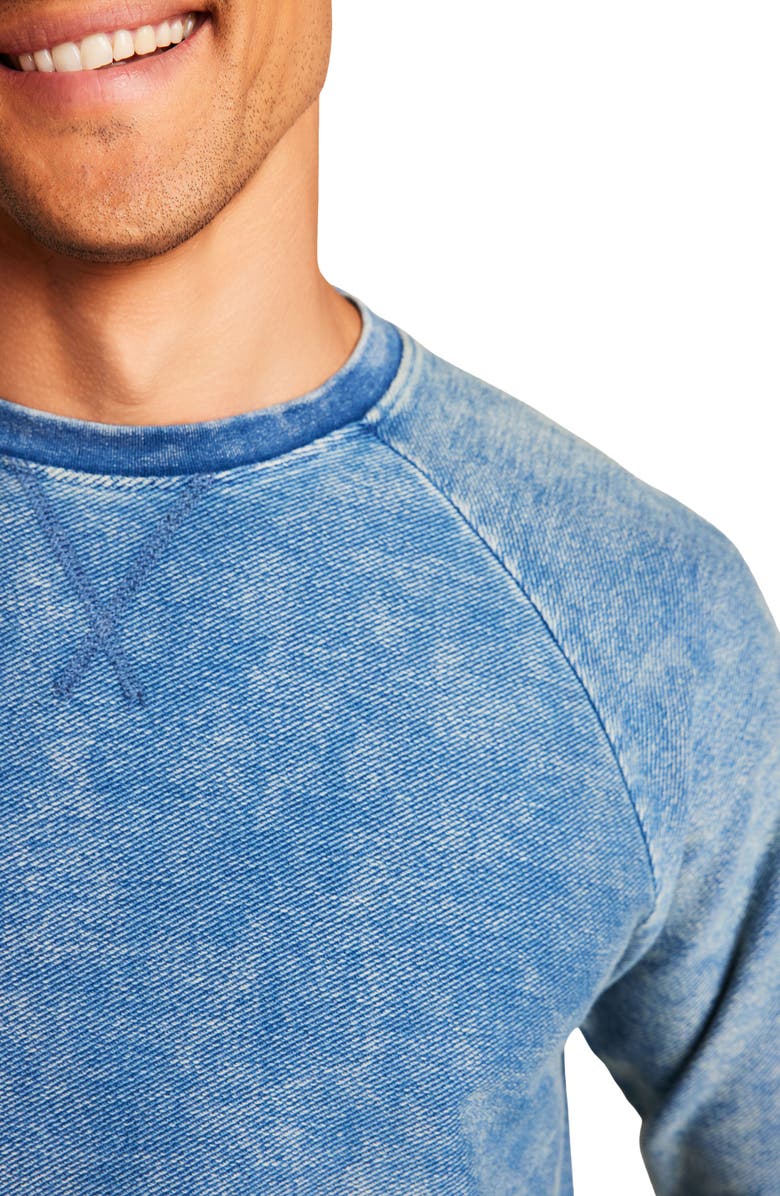 Barefoot Dreams<sup>®</sup> Denim Wash Knit Crewneck Sweatshirt, Alternate, color, 