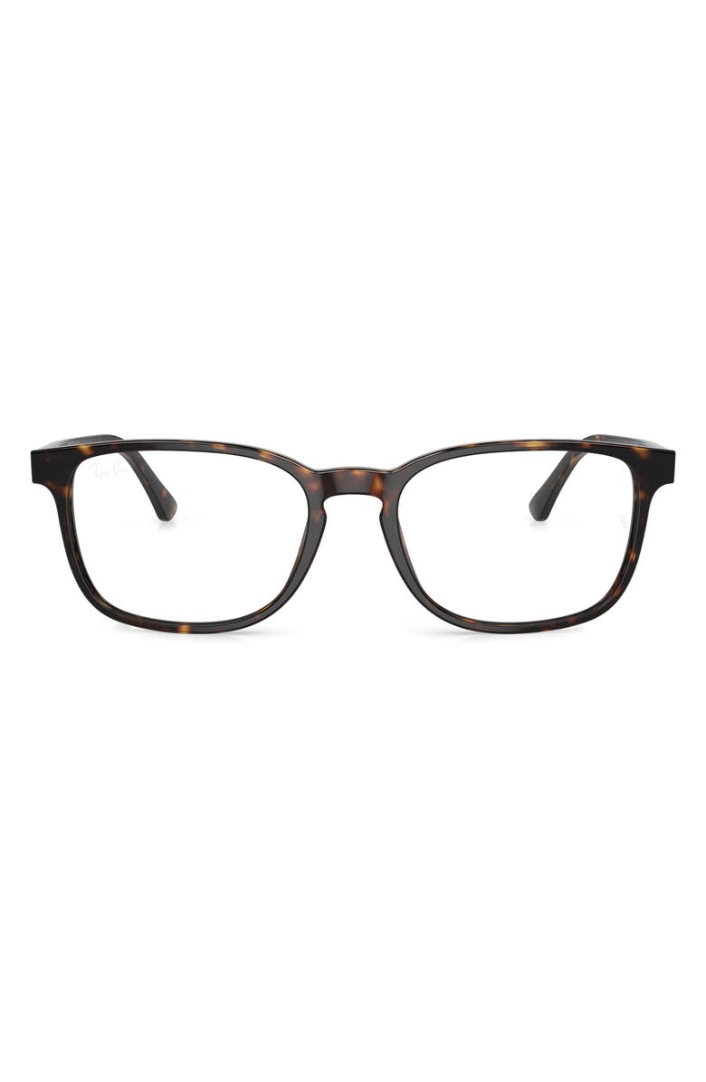 Ray-Ban 56mm Pillow Optical Glasses, Main, color, Havana