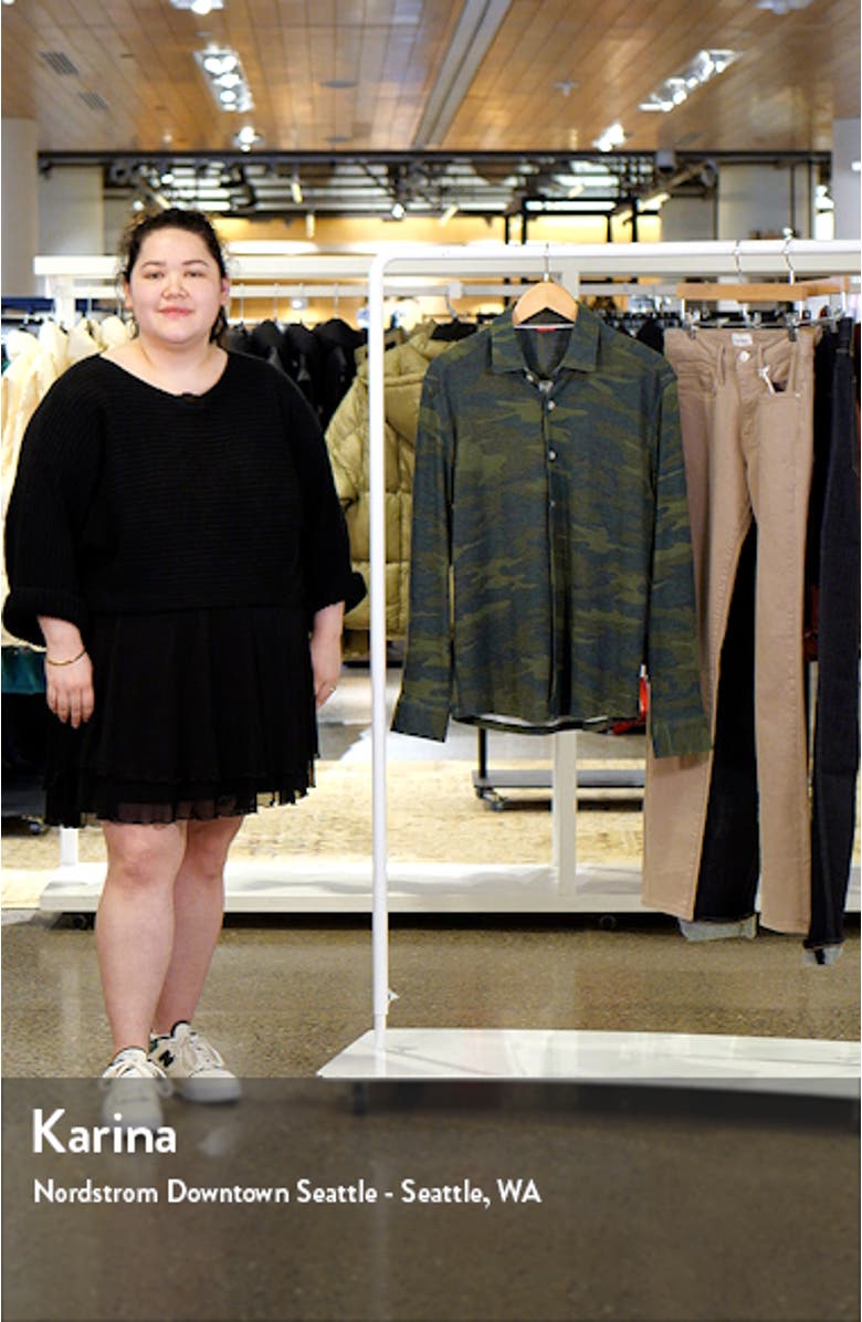 Camo Wrinkle Resistant Tech Fleece Button-Up Shirt, sales video thumbnail