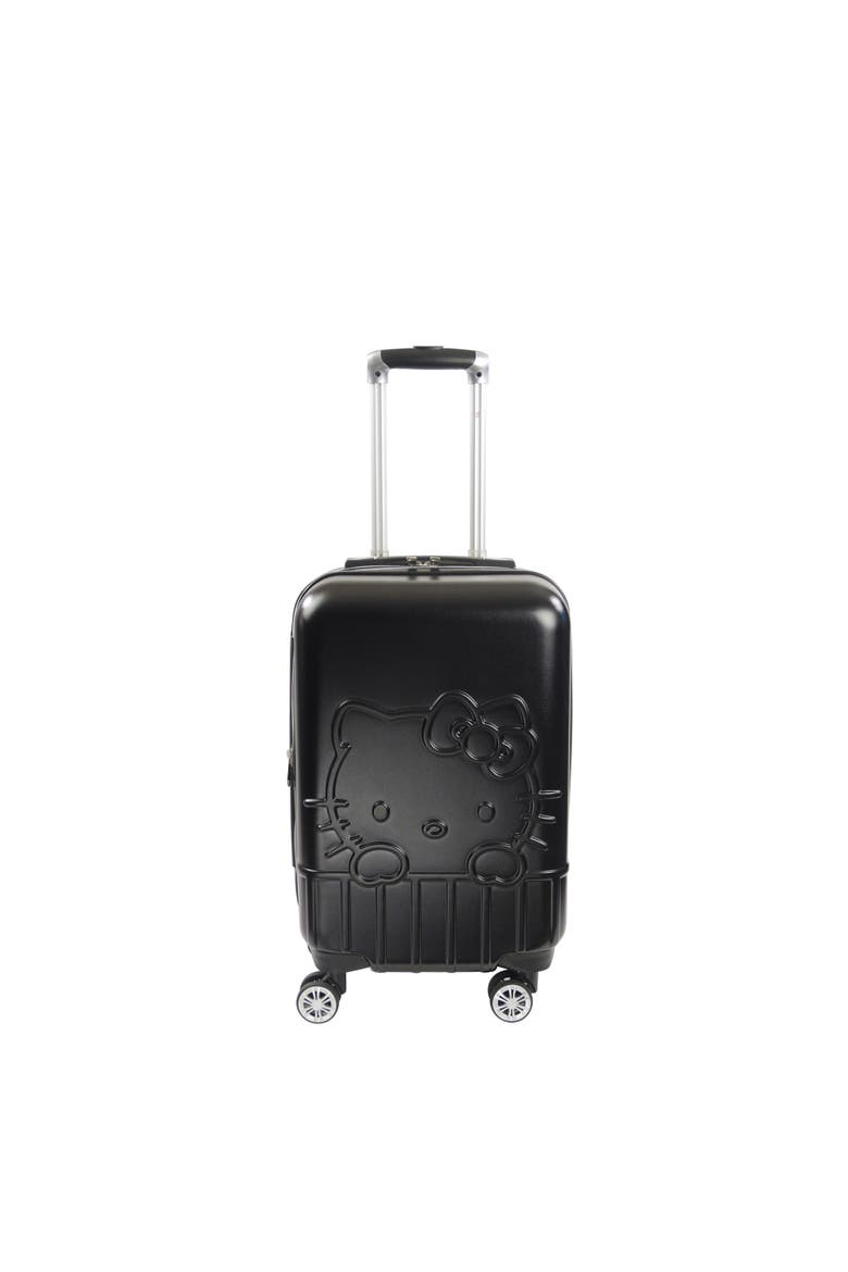 Hello Kitty 21" Hard-sided spinner rolling carryon Luggage, Alternate, color, Black