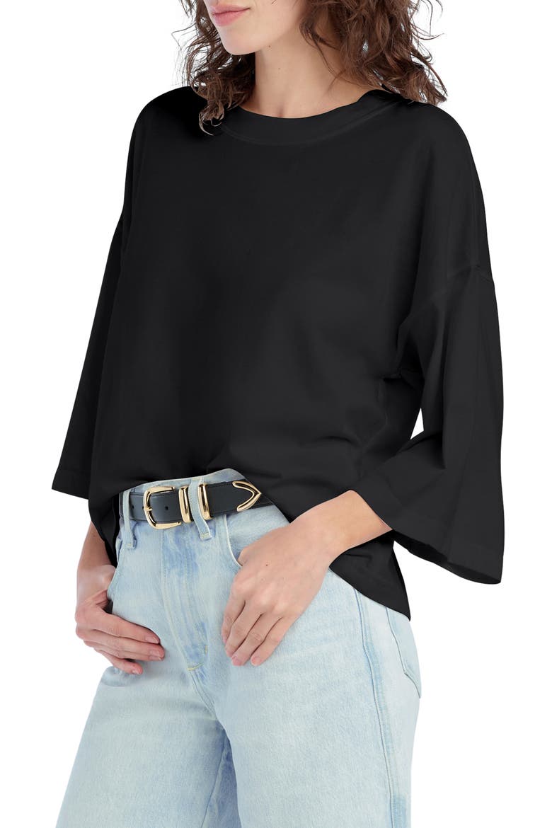 The Over It Organic Cotton Tee, Alternate, color, BLACK