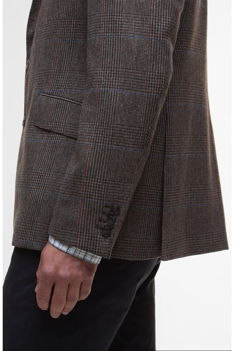 Maxfield Brown Country Check Wool Blend Sport Coat, Alternate, color, BROWN