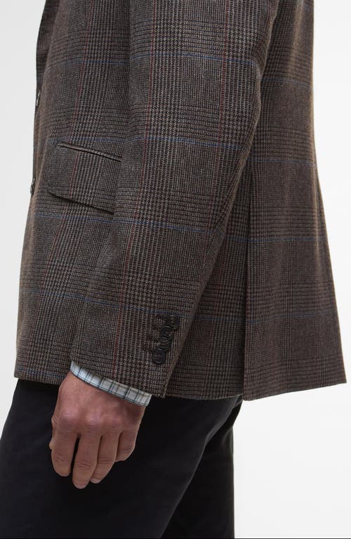 Barbour Maxfield Brown Country Check Wool Blend Sport Coat In Brown