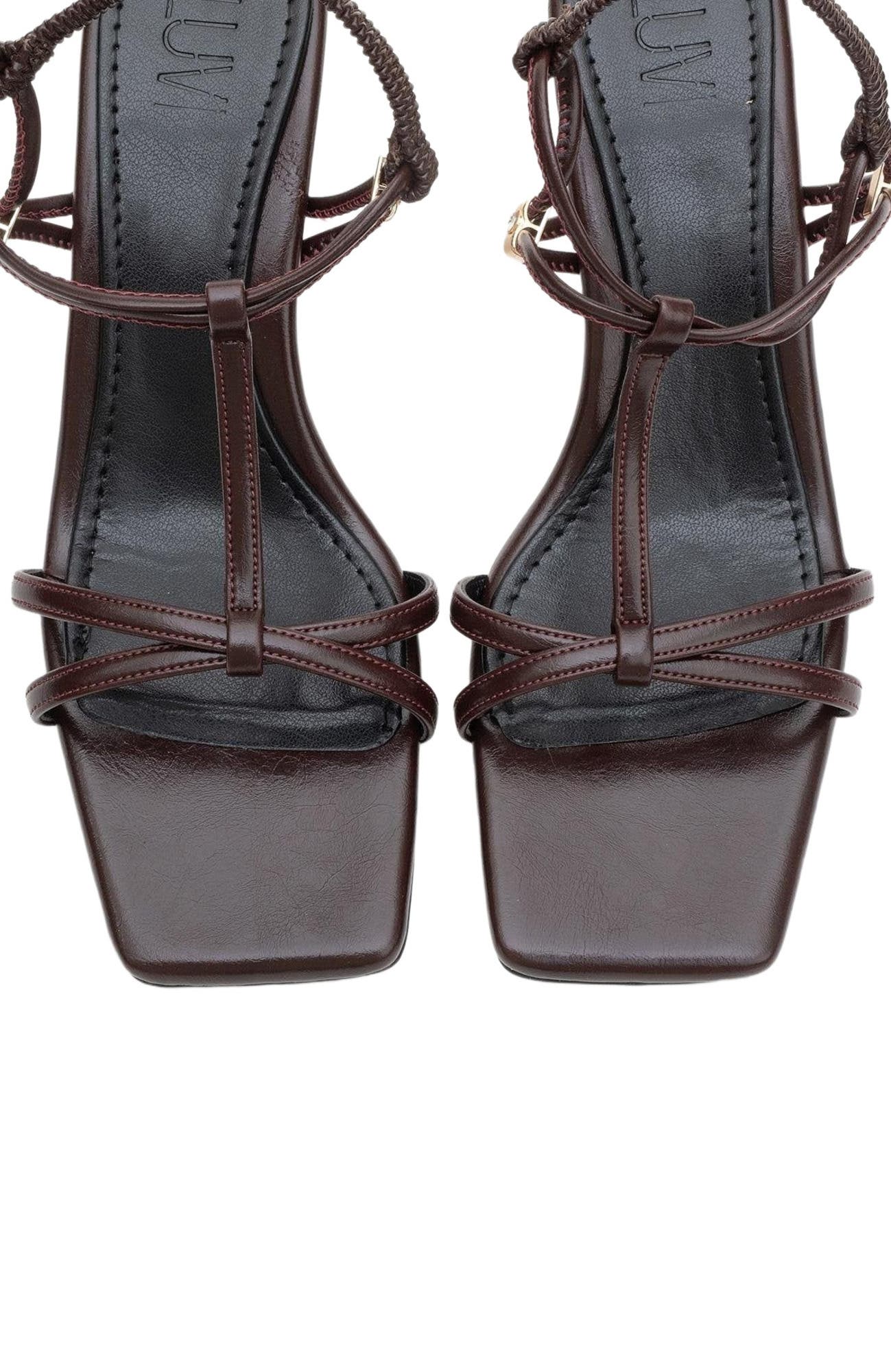 Gibson Stiletto Sandal, Alternate, color, Burgundy Faux Leather