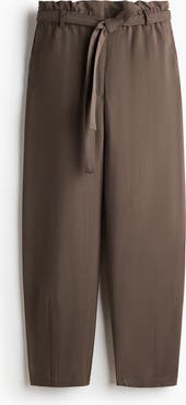 H&M Tie-belt Barrel Trousers