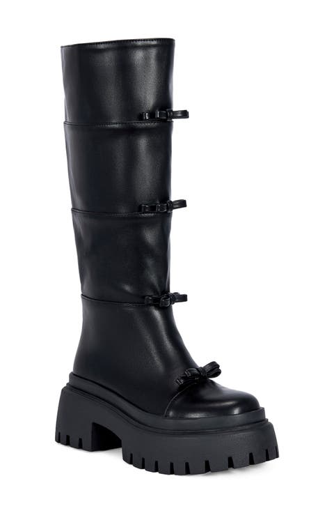 Marguerite Faux Leather Knee High Boot