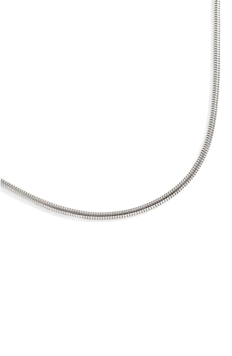Alex and Ani Round Herringbone Layering Necklace, Alternate, color, Silver